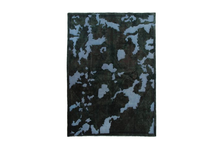 Håndknyttet Vintage Matte Ull Mørkegrønn/Blå 190x267 cm - Blå|Mørkegrønn - Tekstiler & tepper - Teppe & matte - Moderne matte - Ullteppe
