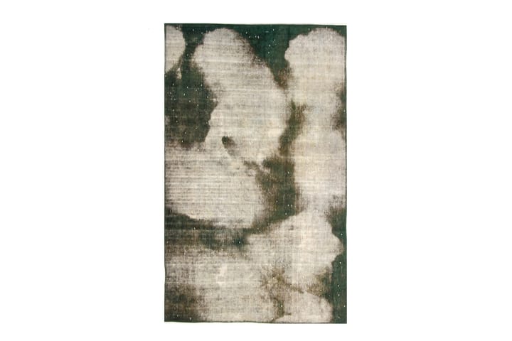 Håndknyttet Vintage Matte Ull Mørkegrønn/Krem 118x200 cm - Mørkegrønn|Krem - Tekstiler & tepper - Teppe & matte - Moderne matte - Ullteppe