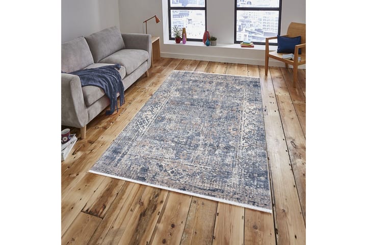 Matte Battal 125x200 cm - Grå / Blå - Tekstiler & tepper - Teppe & matte - Moderne matte - Gangmatter