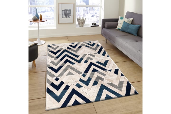 Matte Nyshanthe 150x230 cm - Blå - Tekstiler & tepper - Teppe & matte - Moderne matte - Wiltontepper