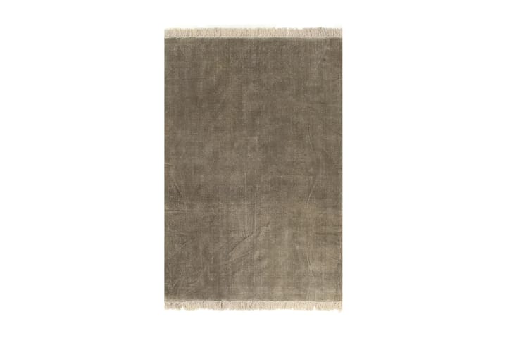 Gulvsteppe kilim-vevet bomull 120x180 cm gråbrun - Grå|Beige - Tekstiler & tepper - Teppe & matte - Orientalske tepper - Kelimtepper