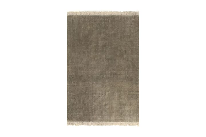 Gulvsteppe kilim-vevet bomull 160x230 cm gråbrun - Grå|Beige - Tekstiler & tepper - Teppe & matte - Orientalske tepper - Kelimtepper