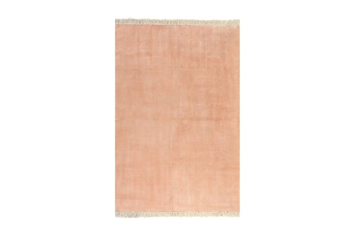 Gulvsteppe kilim-vevet bomull 160x230 cm rosa - Rosa - Tekstiler & tepper - Teppe & matte - Orientalske tepper - Kelimtepper