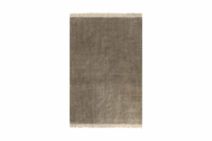 Gulvsteppe kilim-vevet bomull 200x290 cm gråbrun - Grå|Beige - Tekstiler & tepper - Teppe & matte - Orientalske tepper - Kelimtepper