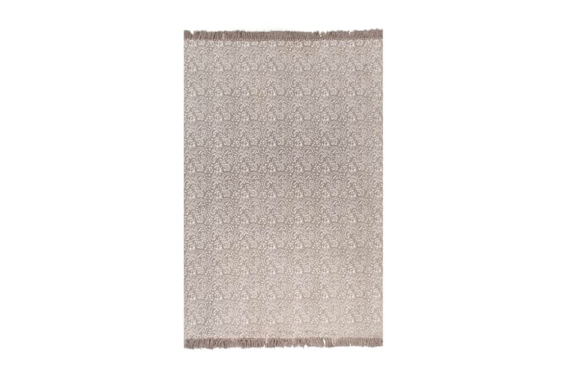 Gulvsteppe kilim-vevet bomull med mønster 160x230 cm gråbrun - Beige|Grå - Tekstiler & tepper - Teppe & matte - Orientalske tepper - Kelimtepper