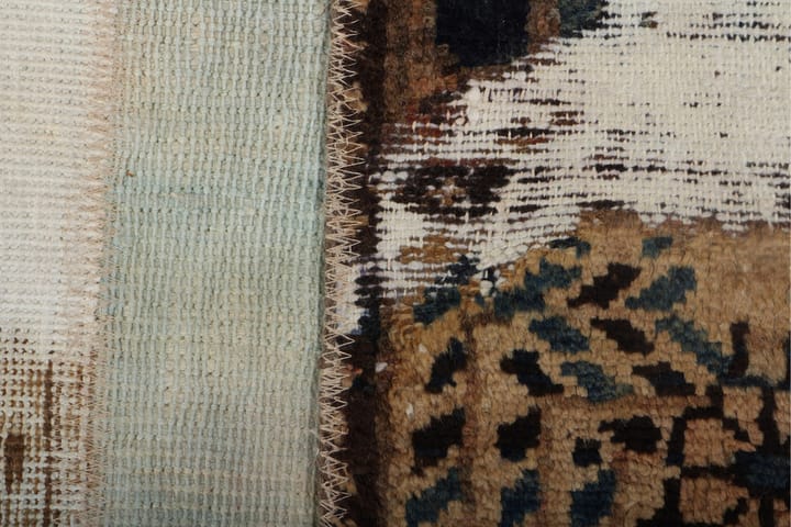 Håndknyttet Lappeteppe Ull/Garn Flerfarget 106x229 cm - Flerfarget - Tekstiler & tepper - Teppe & matte - Orientalske tepper - Patchwork tepper