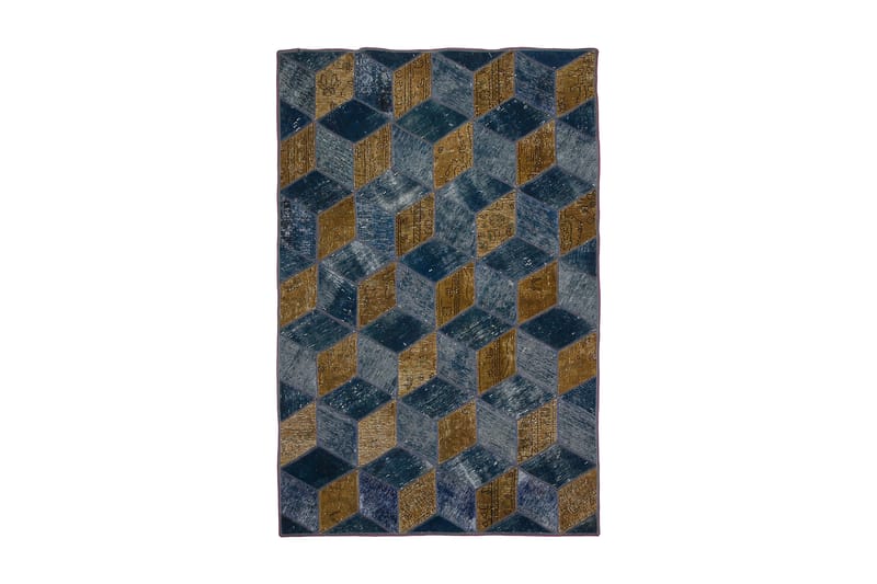 Håndknyttet Lappeteppe Ull/Garn Flerfarget 142x217 cm - Flerfarget - Tekstiler & tepper - Teppe & matte - Orientalske tepper