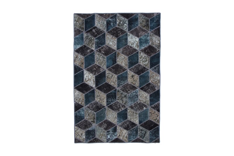 Håndknyttet Lappeteppe Ull/Garn Flerfarget 143x214 cm - Flerfarget - Tekstiler & tepper - Teppe & matte - Moderne matte - Gangmatter