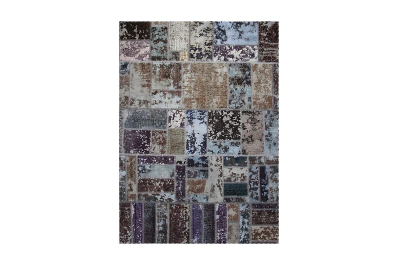 Håndknyttet Lappeteppe Ull/Garn Flerfarget 167x232 cm - Flerfarget - Tekstiler & tepper - Teppe & matte - Orientalske tepper
