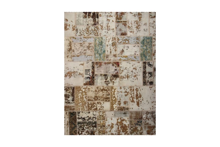 Håndknyttet Lappeteppe Ull/Garn Flerfarget 173x234 cm - Flerfarget - Tekstiler & tepper - Teppe & matte - Orientalske tepper - Patchwork tepper
