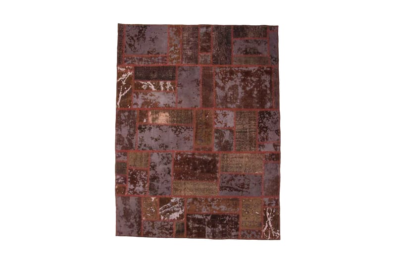 Håndknyttet Lappeteppe Ull/Garn Flerfarget 175x229 cm - Flerfarget - Tekstiler & tepper - Teppe & matte - Orientalske tepper - Patchwork tepper