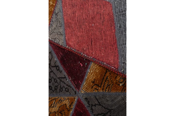 Håndknyttet Lappeteppe Ull/Garn Flerfarget 176x245 cm - Flerfarget - Tekstiler & tepper - Teppe & matte - Orientalske tepper - Patchwork tepper