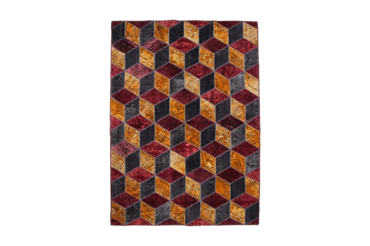 Håndknyttet Lappeteppe Ull/Garn Flerfarget 177x244 cm - Flerfarget - Tekstiler & tepper - Teppe & matte - Orientalske tepper