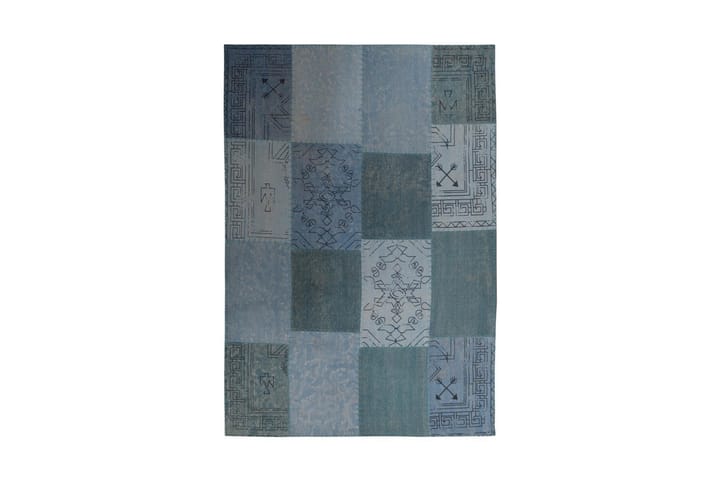 Matte Gesslick Melfe 120x170 cm Blå/Flerfarget - D-Sign - Tekstiler & tepper - Teppe & matte - Orientalske tepper - Patchwork tepper