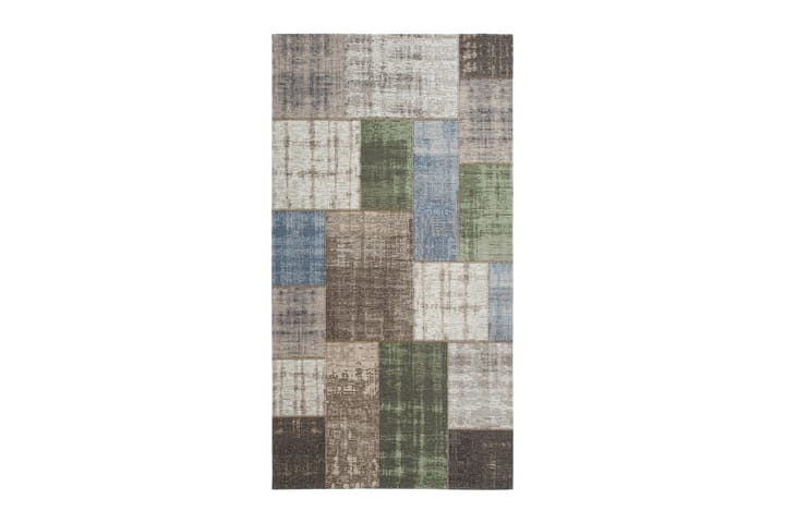 Matte Stracciatella 80x150 cm - Natur/Grønn/Blå/Beige - Tekstiler & tepper - Teppe & matte - Orientalske tepper - Patchwork tepper