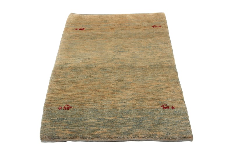 Håndknyttet Gabbeh Shiraz Ull Beige/Blå 90x124 cm - Blå|Beige - Tekstiler & tepper - Teppe & matte - Orientalske tepper
