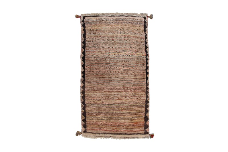 Håndknyttet Gabbeh Shiraz Ull Beige/Brun 76x138 cm - Brun | beige - Tekstiler & tepper - Teppe & matte - Orientalske tepper