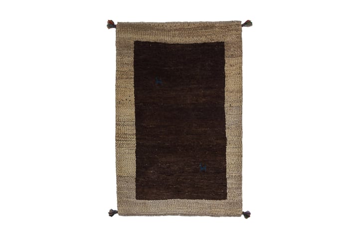 Håndknyttet Gabbeh Shiraz Ull Brun/Krem 83x123 cm - Brun/Krem - Tekstiler & tepper - Teppe & matte - Orientalske tepper