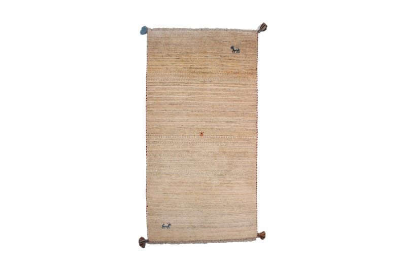 Håndknyttet Gabbeh Shiraz Ull Krem/Grå 76x148cm - Grå|Krem - Tekstiler & tepper - Teppe & matte - Orientalske tepper