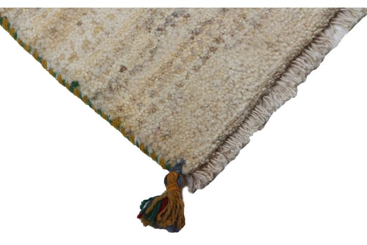 Håndknyttet Gabbeh Shiraz Ull Krem/Grå 79x114cm - Grå|Krem - Tekstiler & tepper - Teppe & matte - Orientalske tepper