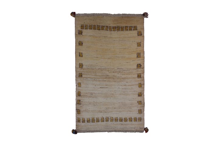 Håndknyttet Gabbeh Shiraz Ull Krem/Grå 81x133cm - Grå|Krem - Tekstiler & tepper - Teppe & matte - Orientalske tepper