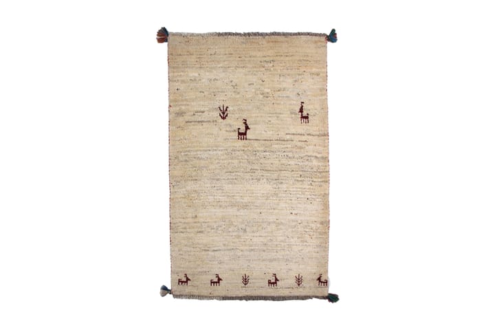 Håndknyttet Gabbeh Shiraz Ull Krem/Grå 85x139cm - Grå|Krem - Tekstiler & tepper - Teppe & matte - Orientalske tepper