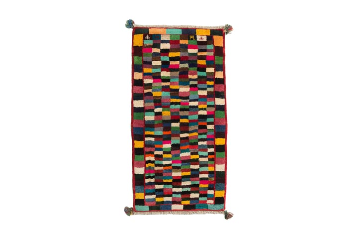 Håndknyttet Gabbeh Shiraz Ull Krem/Rød 64x126 cm - Rød|Krem - Tekstiler & tepper - Teppe & matte - Orientalske tepper