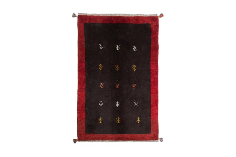 Håndknyttet Gabbeh Shiraz Ull Svart/Rød 98x153 cm - Rød | Svart - Tekstiler & tepper - Teppe & matte - Orientalske tepper