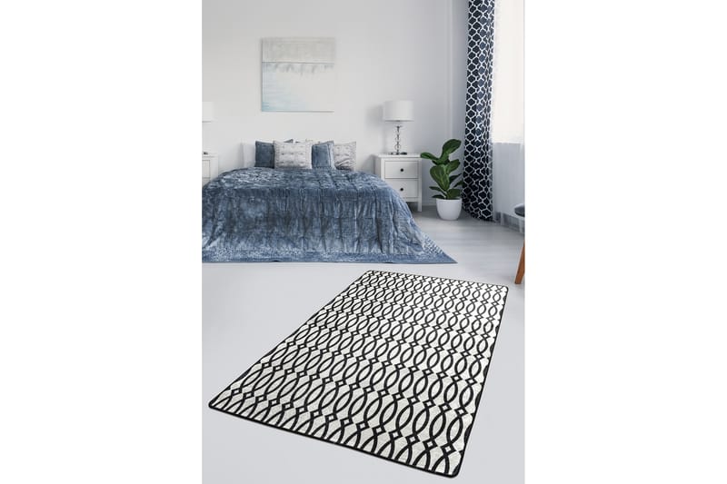Matte Chilai 80x120 cm - Svart / Hvit - Tekstiler & tepper - Teppe & matte - Utendørs tepper - Dørmatte og entrématte