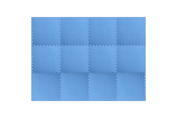 Gulvmatter 12 stk 4,32 ãŽ¡ EVA-skum blå - Tekstiler & tepper - Teppe & matte - Spesialmatte - Gulvbeskyttelse