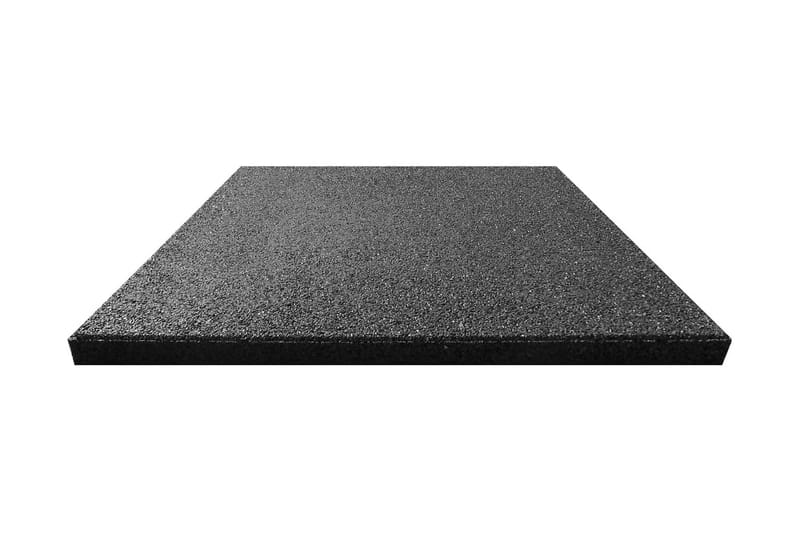 Gummifliser 6 stk gummi 50x50x3 cm svart - Tekstiler & tepper - Teppe & matte - Spesialmatte - Gulvbeskyttelse