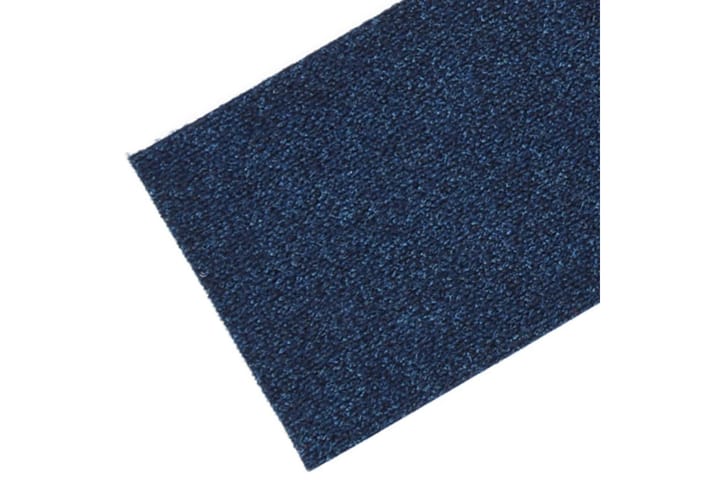 Selvklebende trappematter 15 stk 76x20 cm blå - Blå - Tekstiler & tepper - Teppe & matte - Spesialmatte - Trappetrinnstepper