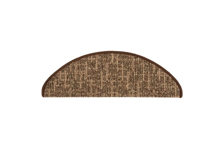 Trappetrinnstepper 15 stk brun 65x25 cm - Brun - Tekstiler & tepper - Teppe & matte - Spesialmatte - Trappetrinnstepper