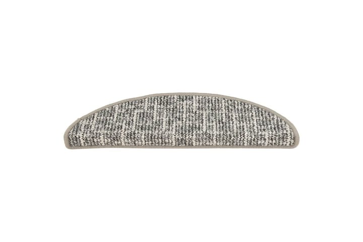 Trappetrinnstepper 15 stk grå 65x25 cm - Grå - Tekstiler & tepper - Teppe & matte - Spesialmatte - Trappetrinnstepper