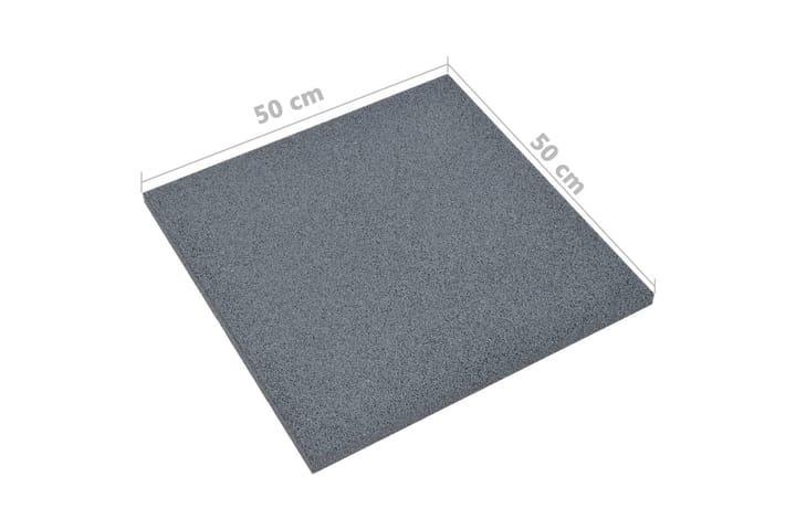 Fallunderlag 12 stk gummi 50x50x3 cm grå - Grå - Tekstiler & tepper - Teppe & matte - Spesialmatte - Treningsmatte
