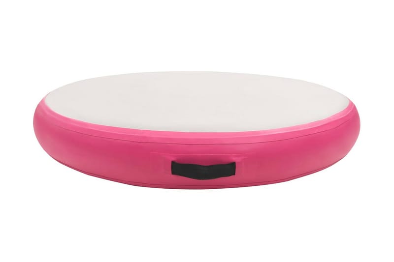 Oppblåsbar gymnastikkmatte med pumpe 100x100x20 cm PVC rosa - Tekstiler & tepper - Teppe & matte - Spesialmatte - Treningsmatte