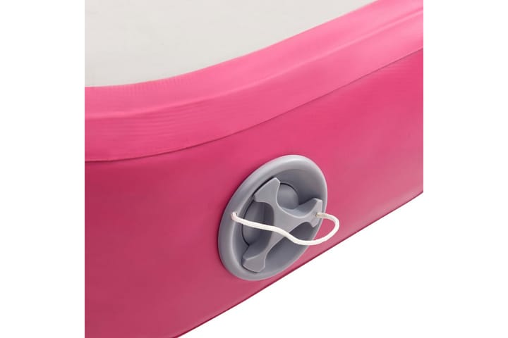 Oppblåsbar gymnastikkmatte med pumpe 800x100x20 cm PVC rosa - Tekstiler & tepper - Teppe & matte - Spesialmatte - Treningsmatte