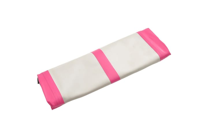 Oppblåsbar gymnastikkmatte med pumpe 800x100x20 cm PVC rosa - Tekstiler & tepper - Teppe & matte - Spesialmatte - Treningsmatte
