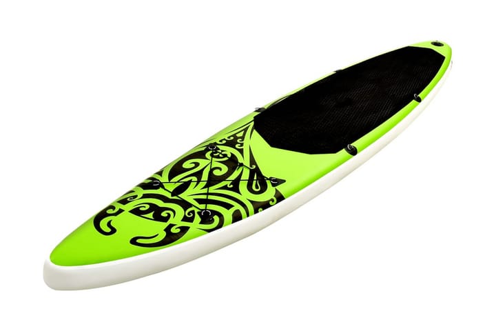 Oppblåsbart padlebrettsett 320x76x15 cm grønn - grønn - Tekstiler & tepper - Teppe & matte - Spesialmatte - Treningsmatte