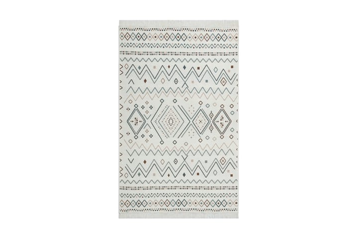 Matte Caleban 160x230 cm - Beige/Blå/Hvit/Bomull - Tekstiler & tepper - Teppe & matte - Utendørs tepper - Dørmatte og entrématte