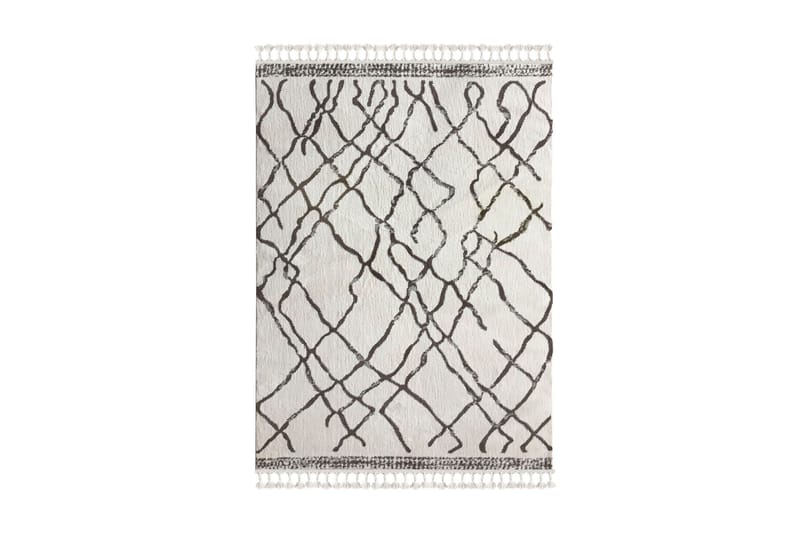 Matte Tacettin 160x230 cm - Hvit / Brun - Tekstiler & tepper - Teppe & matte - Moderne matte - Gangmatter