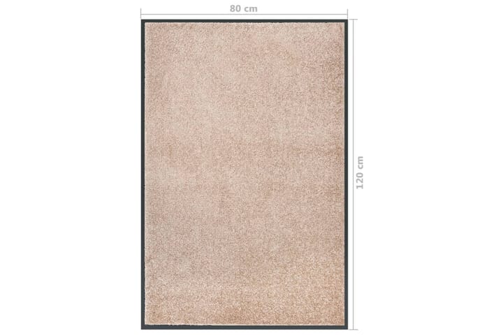 Dørmatte beige 80x120 cm - Beige - Tekstiler & tepper - Teppe & matte - Utendørs tepper - Dørmatte og entrématte