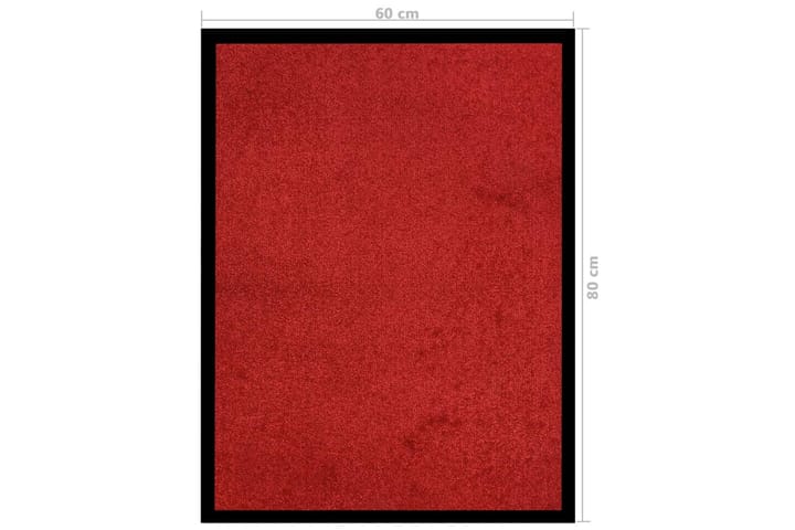 Dørmatte rød 60x80 cm - Rød - Tekstiler & tepper - Teppe & matte - Utendørs tepper - Dørmatte og entrématte
