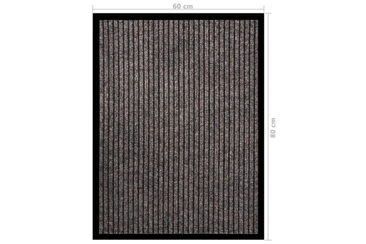 Dørmatte stripet beige 60x80 cm - Beige - Tekstiler & tepper - Teppe & matte - Utendørs tepper - Dørmatte og entrématte
