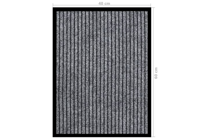 Dørmatte stripet grå 40x60 cm - Grå - Tekstiler & tepper - Teppe & matte - Utendørs tepper - Dørmatte og entrématte