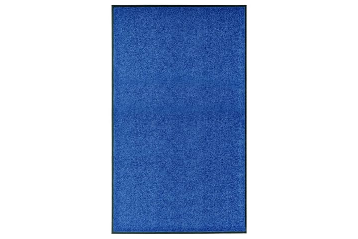 Dørmatte vaskbar blå 90x150 cm - Blå - Tekstiler & tepper - Teppe & matte - Utendørs tepper