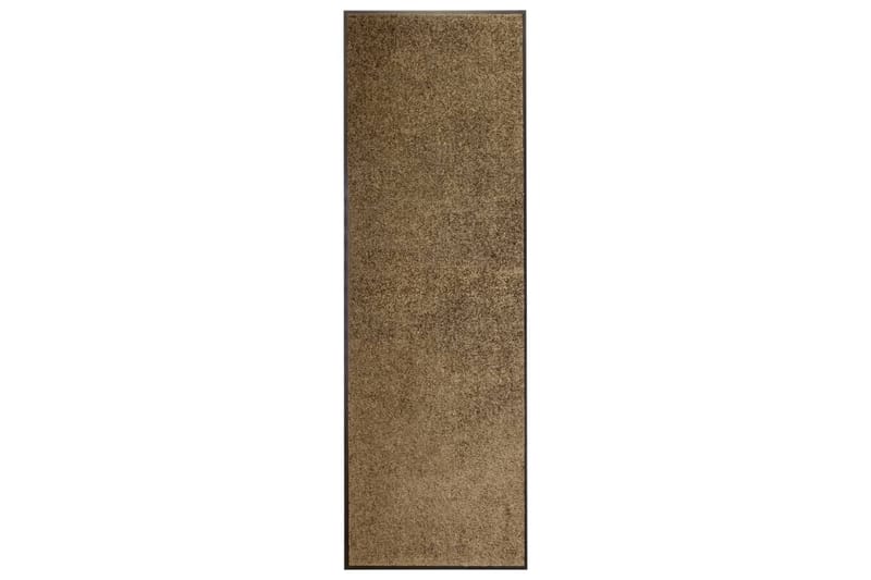 Dørmatte vaskbar brun 60x180 cm - Brun - Tekstiler & tepper - Teppe & matte - Utendørs tepper - Dørmatte og entrématte