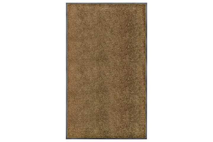 Dørmatte vaskbar brun 90x150 cm - Brun - Tekstiler & tepper - Teppe & matte - Utendørs tepper - Dørmatte og entrématte