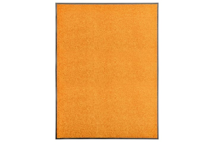 Dørmatte vaskbar oransje 90x120 cm - Oransj - Tekstiler & tepper - Teppe & matte - Utendørs tepper - Dørmatte og entrématte