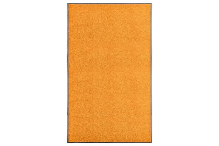 Dørmatte vaskbar oransje 90x150 cm - Oransj - Tekstiler & tepper - Teppe & matte - Utendørs tepper - Dørmatte og entrématte